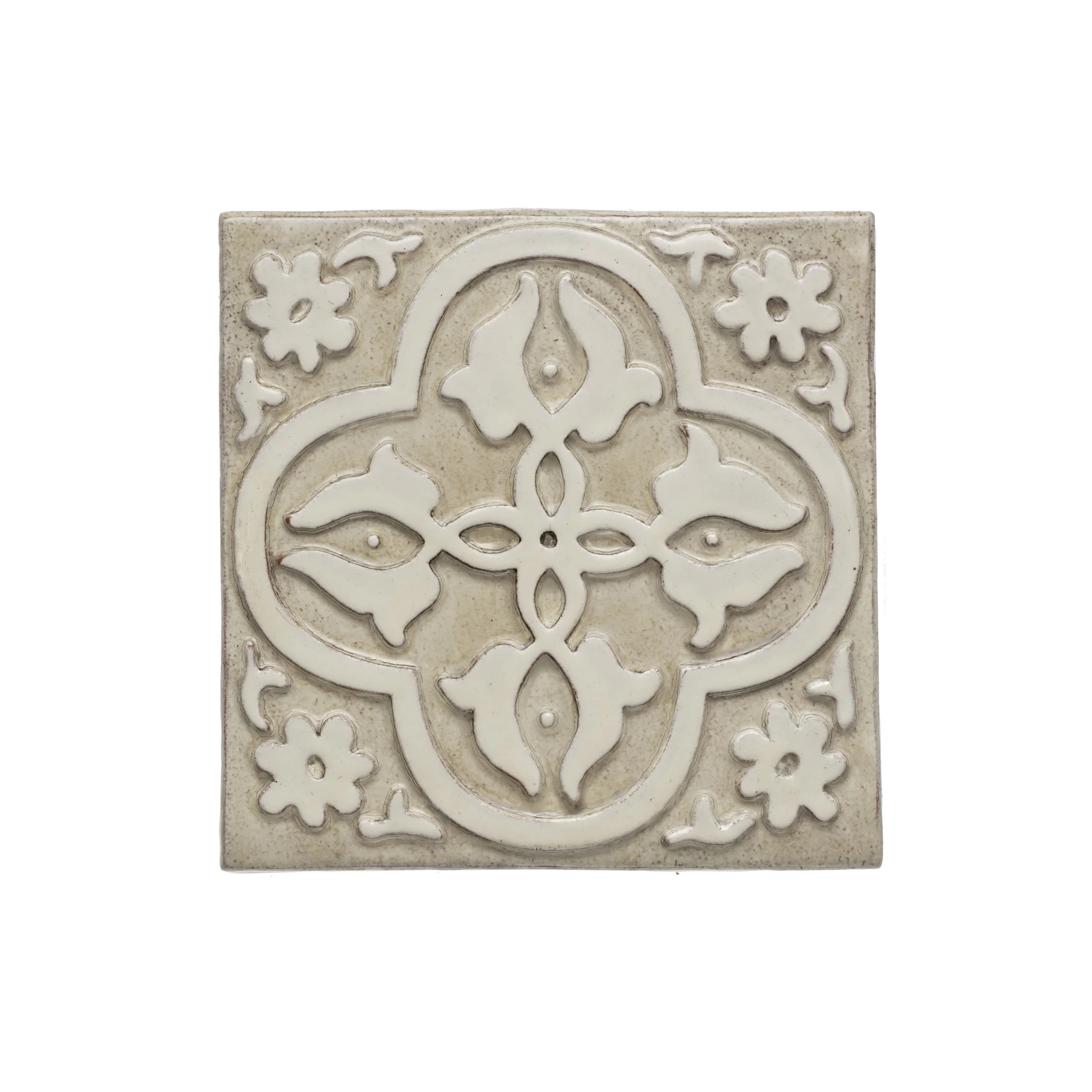INN-English Iris Octagon Insert Ceramic Handmade Tile